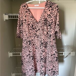 Pink and Black Animal Print Dress